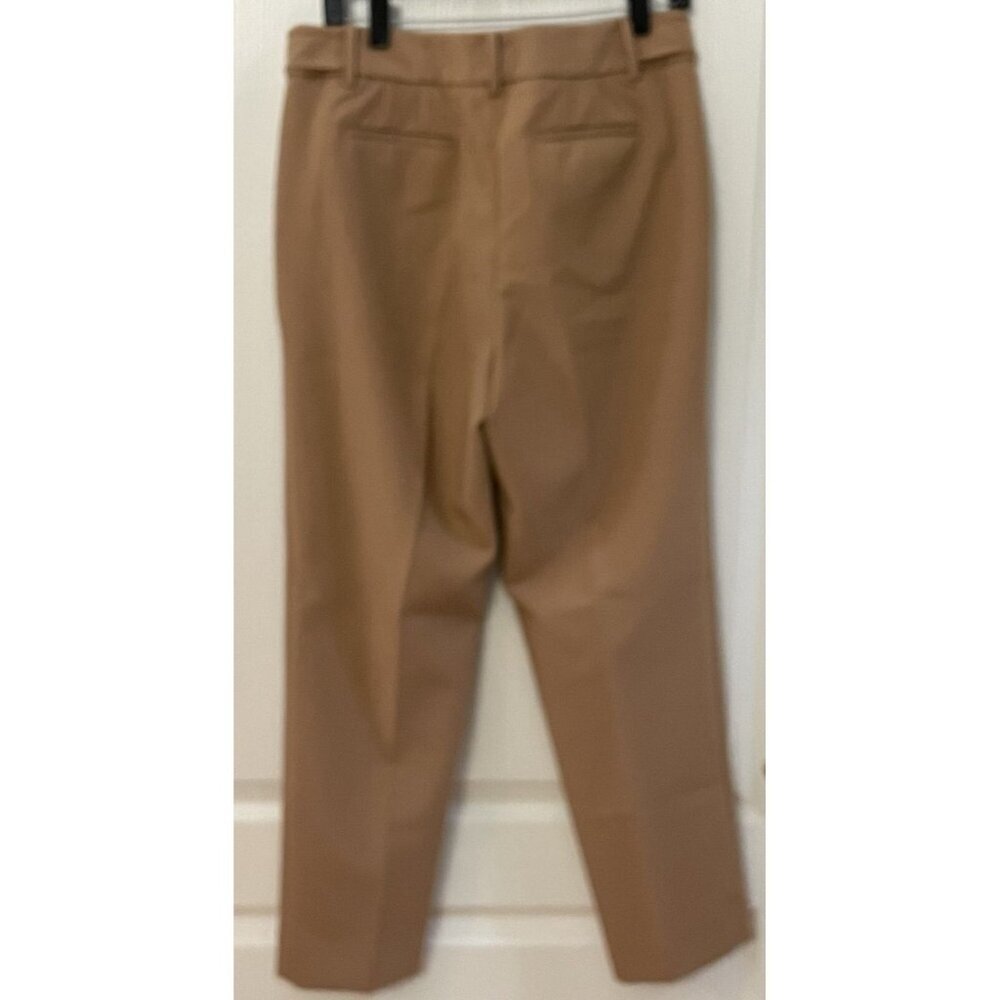 TALBOTS NEW Tab Waist Khaki Beige Pleated Tapered Dress Pants Size 8 NWT - Picture 4 of 5